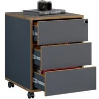 VCM Rollcontainer Holz Rollcontainer Bürocontainer Salia 3 Schublade, VCM Rollcontainer Salia 45 cm 50x42x45 cm Holzwerkstoff