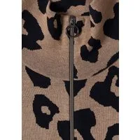 CECIL Strickcape Cecil / Da.Strickjacke, Poncho / AOP Doubleface zip vest