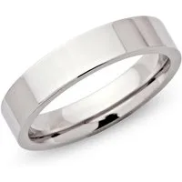 Unique Fingerring Glänzender Unique Edelstahlring poliert 5mm - flach R9110