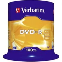 Verbatim DVD-Rohling DVD-R 4.7 GB 16x 100er Spindel 43549