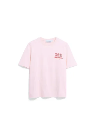 Armedangels - LUALAA EMBRO T-SHIRT pink mist - Gr. - S