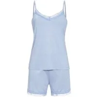Ringella Pyjama Damen 'Airy' mit Spitzenbesatz 4261314, Ciel