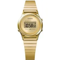 CASIO VINTAGE Chronograph LA700WEG-9AEF, Quarzuhr, Armbanduhr, Damenuhr, Edelstahlarmband,digital,Stoppfunktion