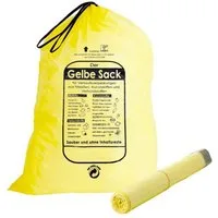 ARLI Müllbeutel Der Gelbe Sack 90L HDPE Müllbeutel gelbe Müllsäcke, Zubehör für Mülltonne, mit Zugband