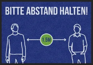 Fussmatte Abstand halten  3002 | Größe: 60 cm x 80 cm