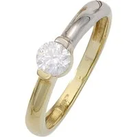 JOBO Goldring, 333 Gold bicolor mit Zirkonia