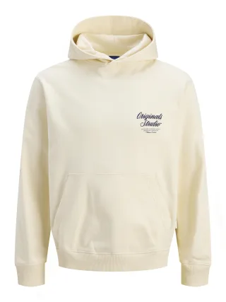 JACK&JONES - JORNORREBRO TYPO BACK SWEAT HOOD SN Antique White - Gr. - L