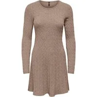 ONLY Strickkleid ONLIBI LS O-NECK CABLE DRESS CC KNT Viskosemischung, regular fit