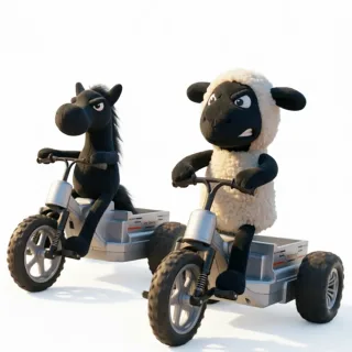 CL-18040 Little Sheep RTR 2.4G RWD RC Car Tricycle Motorcycle Full Proportional Control Drift Remote Control Vehicles Mo