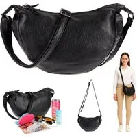 Alessandro Salvatore Handtasche Damen Schultertasche Halbmond Form Umhängetasche