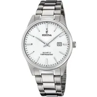 Festina Quarzuhr F20511/2, Armbanduhr, Herrenuhr, Damenuhr, Edelstahlarmband, Datum