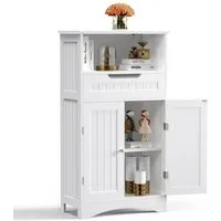 Bealife Badkommode,Kommode fürs Bad Sideboard, mit 2 Schubladen 2 Türen,Weiß