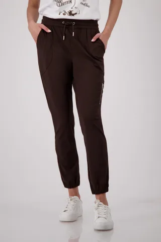 monari - Jogger mit Reißverschlusstasche coffee - Gr. - 36