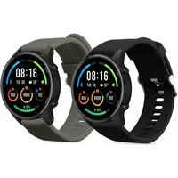 kwmobile 2x Uhrenarmband für Xiaomi Mi Watch / Mi Watch Color Sport Armband Smartwatch, 2-tlg., Fitnesstracker Band Set aus TPU Silikon - Ersatzarmband Smartwatch