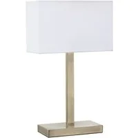STANBOW Tischleuchte Tischlampe mit Leinenschirm & Metallsockel im Modern-Stil, ohne Leuchtmittel, Metallsockel, E27, Sideboard & Nachttisch, Schlaf-, Wohnzimmer