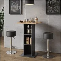 Vicco Bartisch Rodeo, Anthrazit/Goldkraft Eiche, 70 x 70 cm (1-St)