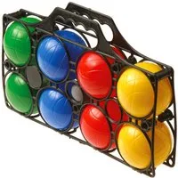 Spielball Boccia, Mit 8 farbigen Kunststoffkugeln