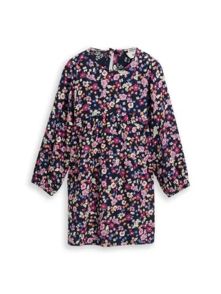 tom tailor kids - Mini-Kleid mit Blumenmuster blue multicolor flower print - Gr. - 92/98