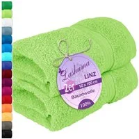 Lashuma Handtücher Linz, Frottee (2-St), Grüne Handtücher Bad 50x100 cm