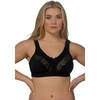 Elbrina Bügelloser BH (1-tlg) mit Spitze, mit Schleife, breite Träger, ohne Bügel, Baumwollmix