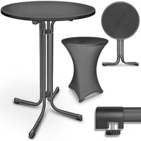 tillvex Stehtisch tillvex® Stehtisch klappbar Bistrotisch rund Partytisch Gartentisch, reinigen