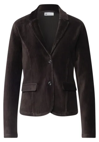 Street One - Kurzer Cordblazer braun - Gr. - 34