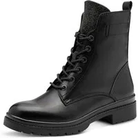 Tamaris Schnürstiefelette, Blockabsatz, Schnürboots, Schuhzunge mit Schmucksteinen besetzt