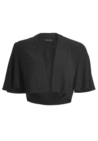 SWING - Jersey Bolero mit weiten Ärmeln black - Gr. - 38