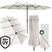 Kingsleeve Sonnenschirm, LxB: 460x270 cm, UV Schutz 80+ Schutzhülle XXL Aluminium Kurbel Wasserabweisend