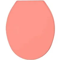 Allstar WC-Sitz WC Toiletten Sitz Cetona Rosa Toilettendeckel Toilettensitz Brille, Thermoplast mit Fix-Clip 35,5 x 44,5 cm