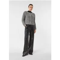 comma Chinos Hose Wide-Leg-Hose aus Kunstleder