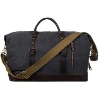 S-ZONE Reisetasche Reisetasche Segeltuch Freizeittasche Weekender Tourbag Gymbag, Große (60 L) Kapazität Reisetasche für den Wochenendausflug für Herren