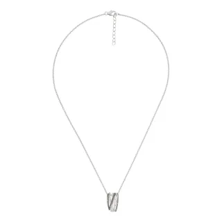 Orphelia Damen-Kette aus 925er Sterlingsilber mit Anhänger – Silber/Schwarz ZH-6038/2
