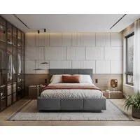 thematys Polsterbett mit Bettkasten & Lattenrost, 120x200–180x200cm - Stauraum - Cord, Samt (Bezug - Optional mit 28 cm H3/H4 Taschenfederkern oder 23 cm Taschenfederkern-Matratze H2, hydraulisches Stauraumbett)