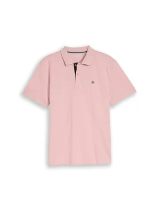 Tom Tailor - Piqué Poloshirt mit Logo-Stickerei twinkle pink - Gr. - XL