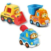 Vtech® Spielzeug-Auto Tut Tut Baby Flitzer, 3er Set Baustellenfahrzeuge, (Set)