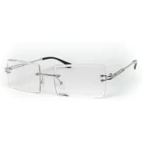 salazar.plus Sonnenbrille Randlos Rechteckig Unisex Rahmenlos Damen Herren leichte Brille