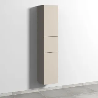 Sanipa 3way Hochschrank mit 2 Türen und 1 Auszug, Kaschmir-Matt SP1031U