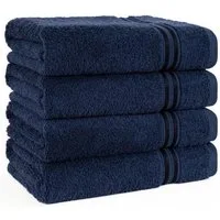 HAMMETEX Handtuch Set 4er Set Handtücher 50x100 cm, 100% Baumwolle, Weich & Saugstark, Frottier (Set, 4-St), mit Bordüre, einfarbig, weich