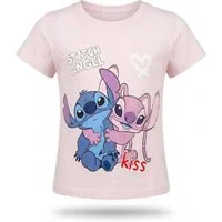 Disney Print-Shirt Disney Stitch Angel Kinder Mädchen T-Shirt Kurzarm Shirt (1-tlg) Gr. 98 bis 128 - 100% Baumwolle