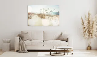queence Acrylglasbild "Estan" Deutschland  Düne  Gräser  Himmel  Meer  Meer Bilder  Spa  Steg  Strand 1 Stk. tlg. Fine Art-Print in Galeriequalität