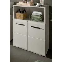 Inn.Furn Kommode Cover (Badschrank in Kaschmir / Sand, 2-türig, 60 x 80 cm), mit viel Stauraum