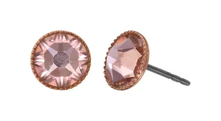 konplott - Ohrstecker mit Schmuckstein pink