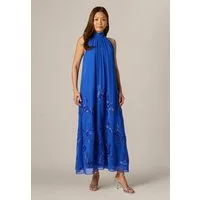 Adrianna Papell Abendkleid Soutache GGT Swing Dress Ein fließendes, lässiges Neckholder-Kleid mit Perlenverzierung