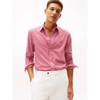 Tommy Hilfiger Langarmhemd FLEX POPLIN BIG GINGHAM regular fit, Button-down-Kragen
