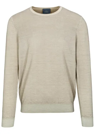 COMMANDER Finest Clothing - Rdh.-Pullover, uni stone - Gr. - M