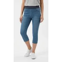 FREEQUENT Caprileggings FQSHANTAL-CA-DENIM mit extra breitem Bund
