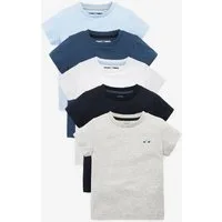 Next T-Shirt Kurzärmelige schlichte T-Shirts im 5er-Pack (5-tlg)