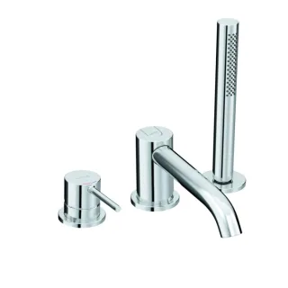 Kludi Bozz Wannenarmatur 384480576 Standmontage, 3-Loch-Fliesenrandmontage, chrom