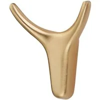 SO-TECH® Kleiderhaken Garderobenhaken TORO 6,6 x 6 cm, (1-St), Gold gebürstet inklusive Schrauben und FISCHER Dübel